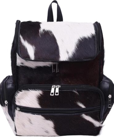 Cowhide Leather Bag Genuine Leather Women's Casual Tan Backpack Western Diaper Bag