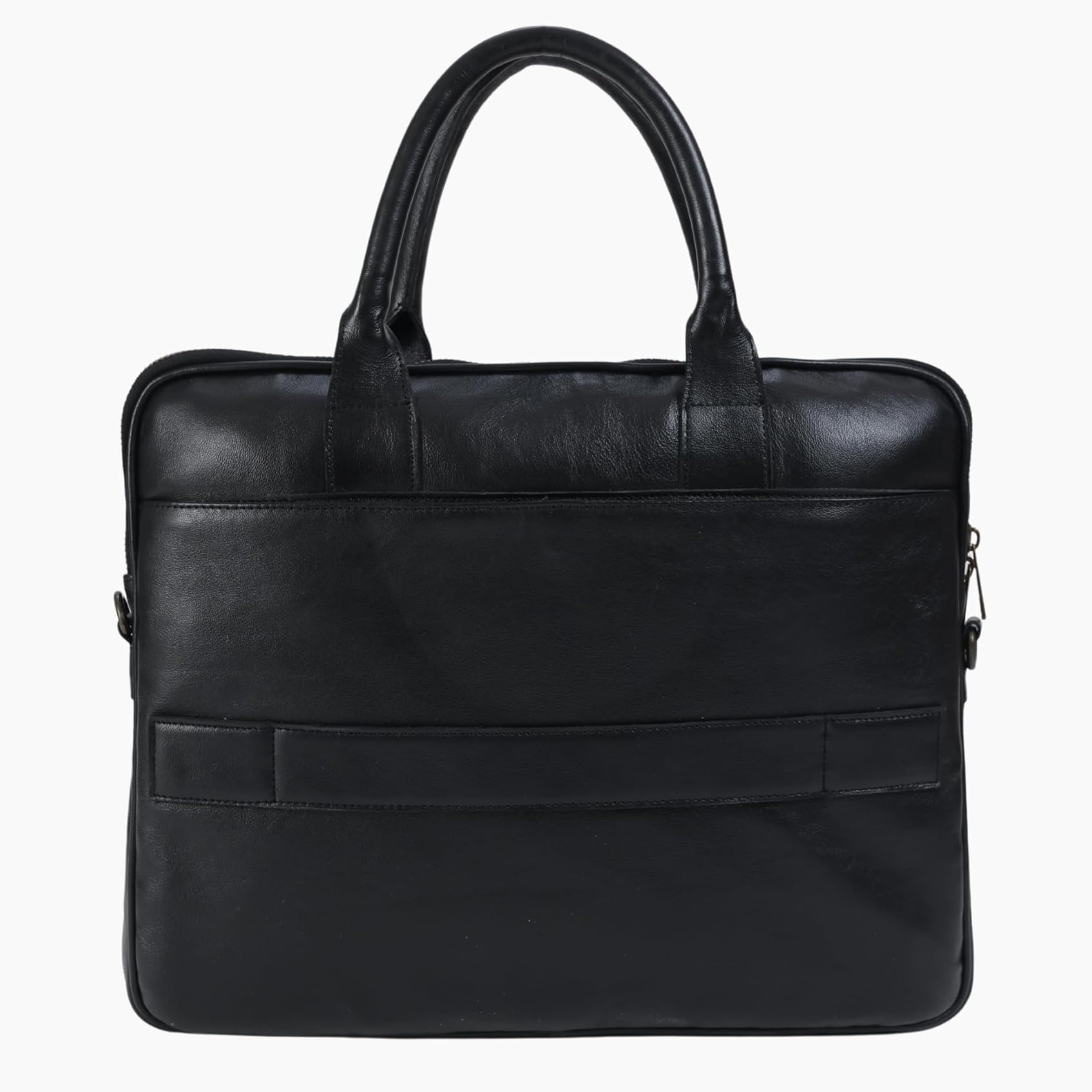 Finished Leather Laptop Bag for 15" – Slim Business Durable & Stylish Travel & Work Messenger Bag - Image 5