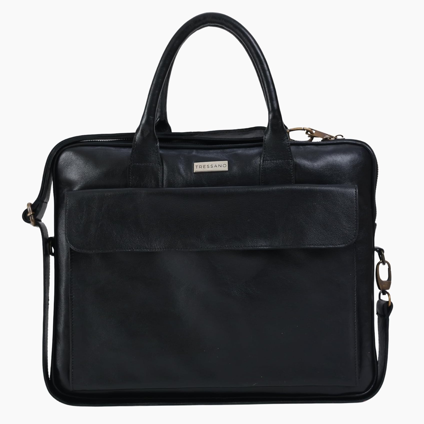 Finished Leather Laptop Bag for 15" – Slim Business Durable & Stylish Travel & Work Messenger Bag - Image 2